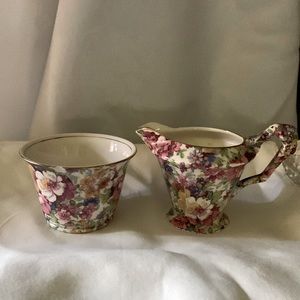 Vintage Old Mark James Kent Du Barry Creamer and Sugar England